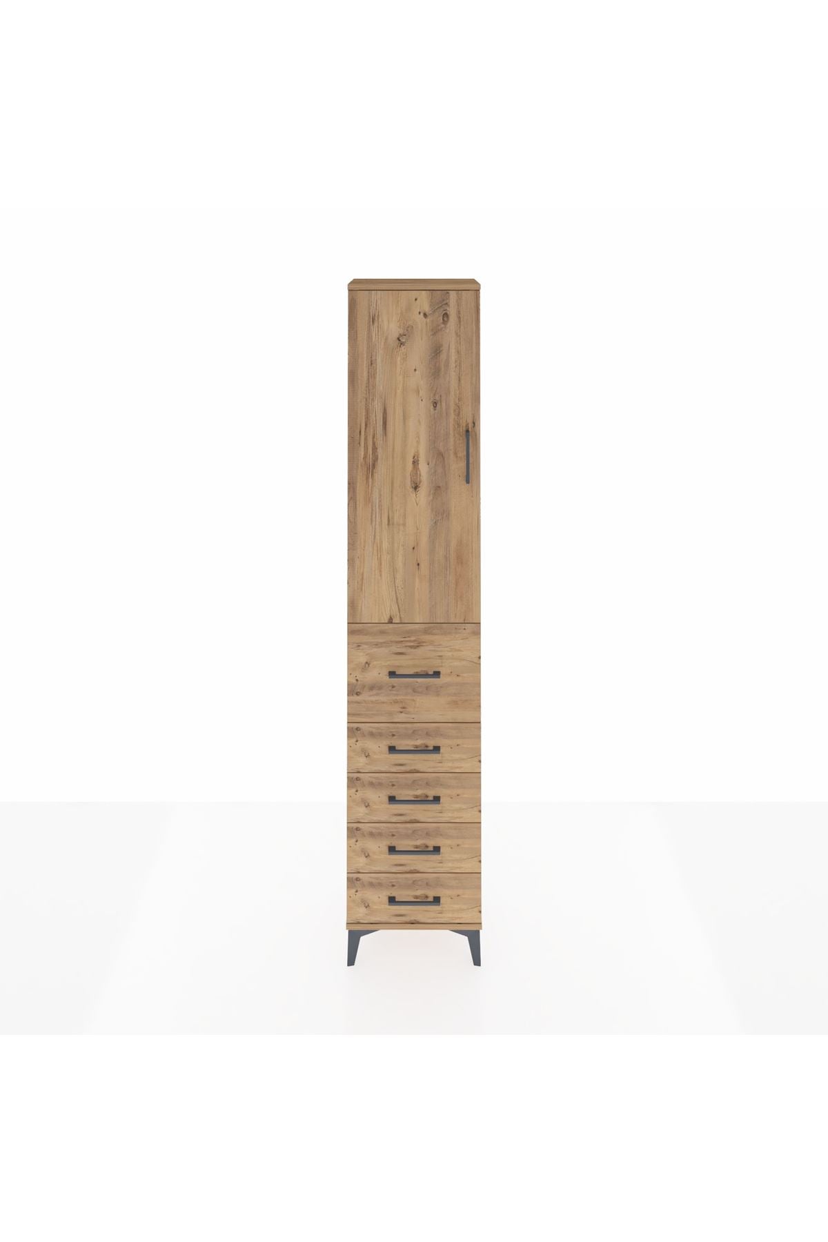 Arges Dolap 2 Raflı 5 Çekmeceli Tek Askılı 44x30x221 - S28M118V9A