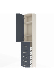 Arges Dolap 3 Raflı 5 Çekmeceli Tek Kapaklı 44x30x221 - S28M119V2A