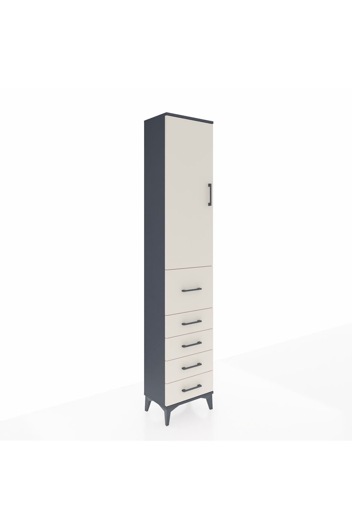 Arges Dolap 3 Raflı 5 Çekmeceli Tek Kapaklı 44x30x221 - S28M119V4A
