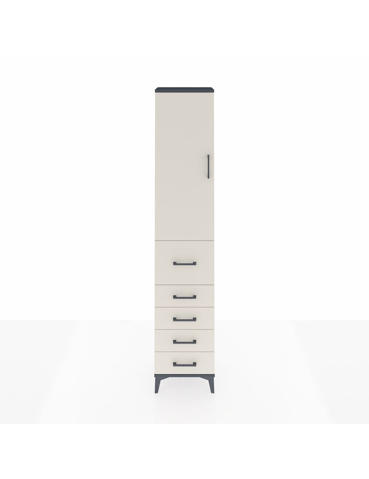 Arges Dolap 3 Raflı 5 Çekmeceli Tek Kapaklı 44x30x221 - S28M119V4A