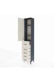 Arges Dolap 3 Raflı 5 Çekmeceli Tek Kapaklı 44x30x221 - S28M119V4A