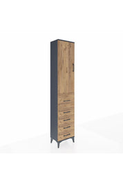 Arges Dolap 3 Raflı 5 Çekmeceli Tek Kapaklı 44x30x221 - S28M119V6A