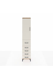Arges Dolap 3 Raflı 5 Çekmeceli Tek Kapaklı 44x30x221 - S28M119V7A