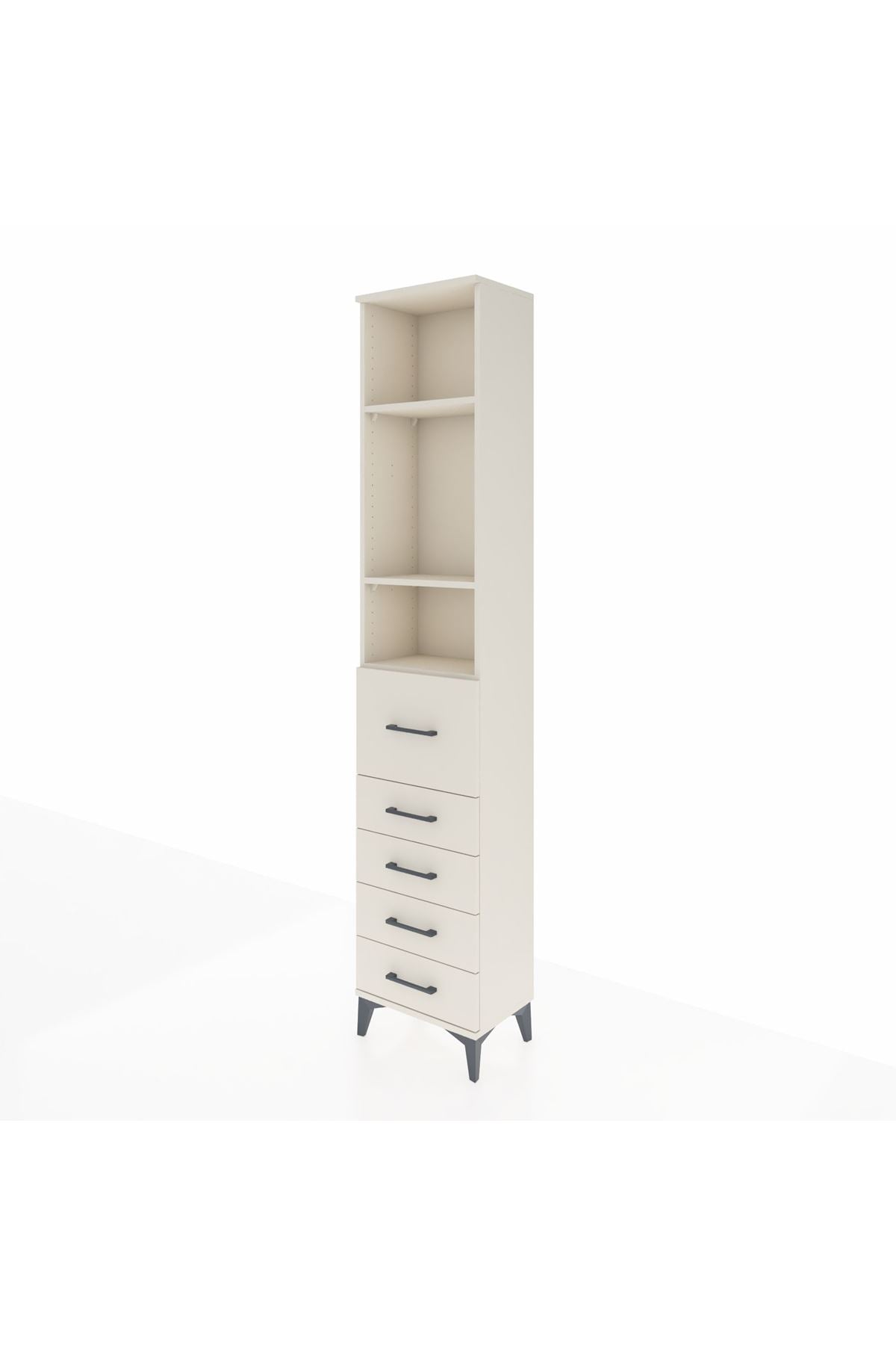 Arges Dolap 3 Raflı 5 Çekmeceli 44x30x221 - S28M120V1A