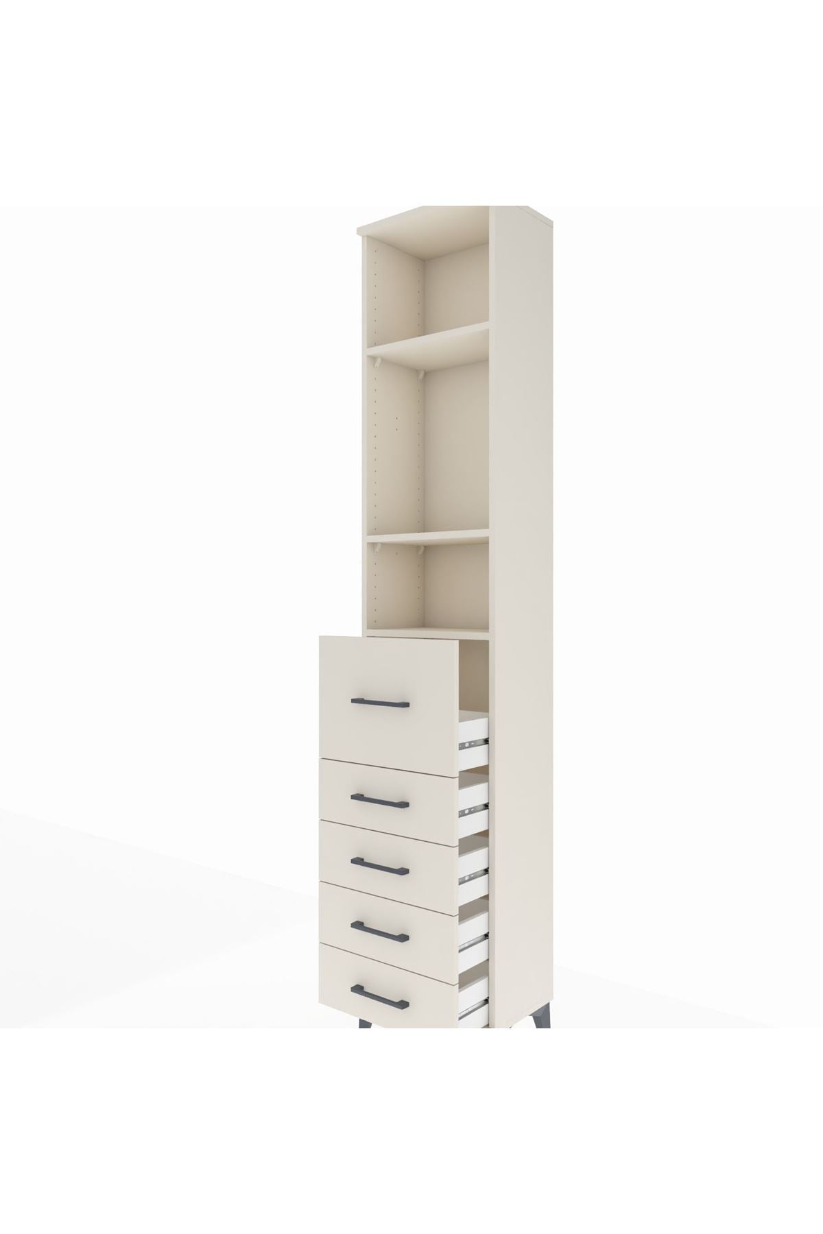 Arges Dolap 3 Raflı 5 Çekmeceli 44x30x221 - S28M120V1A