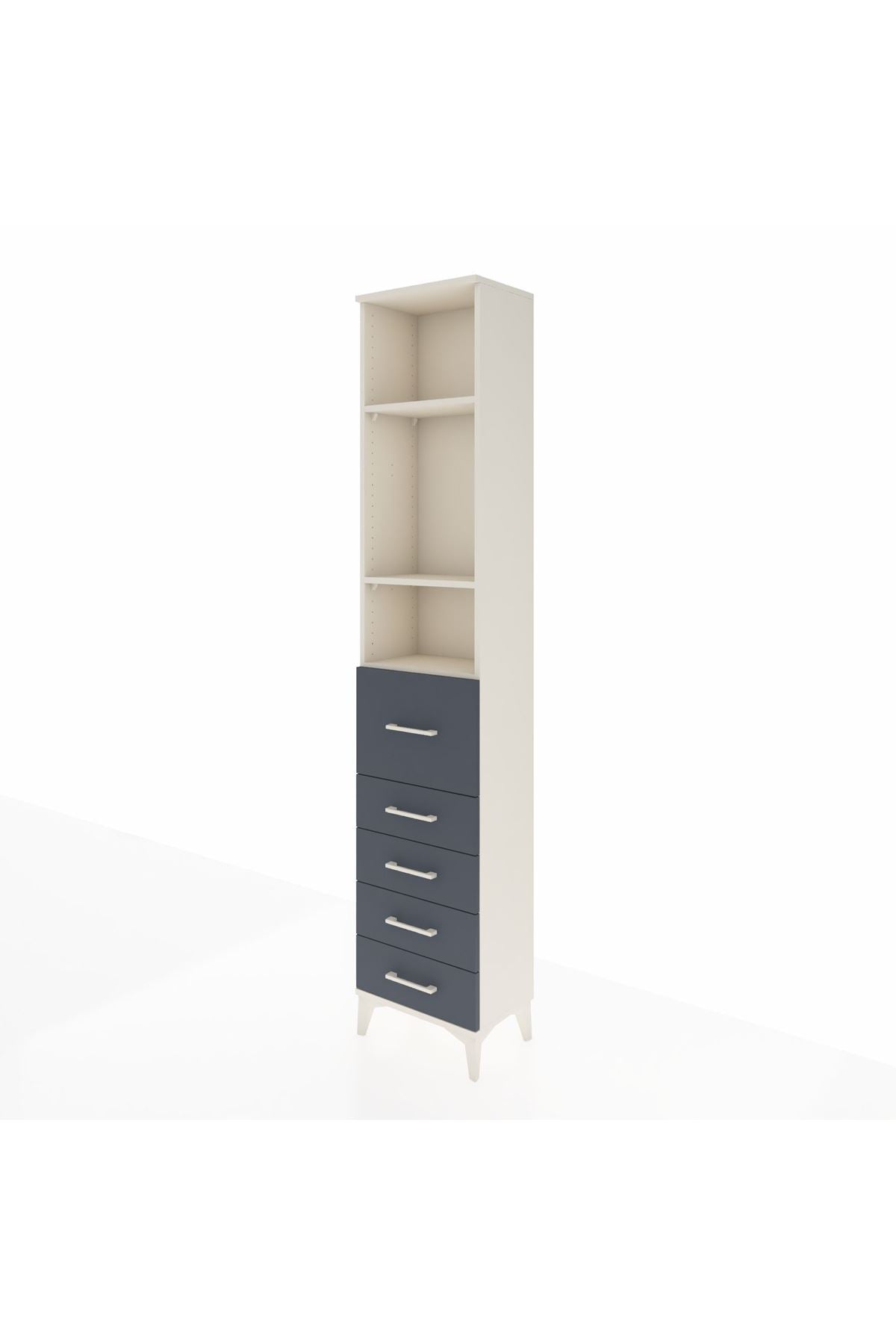 Arges Dolap 3 Raflı 5 Çekmeceli 44x30x221 - S28M120V2A