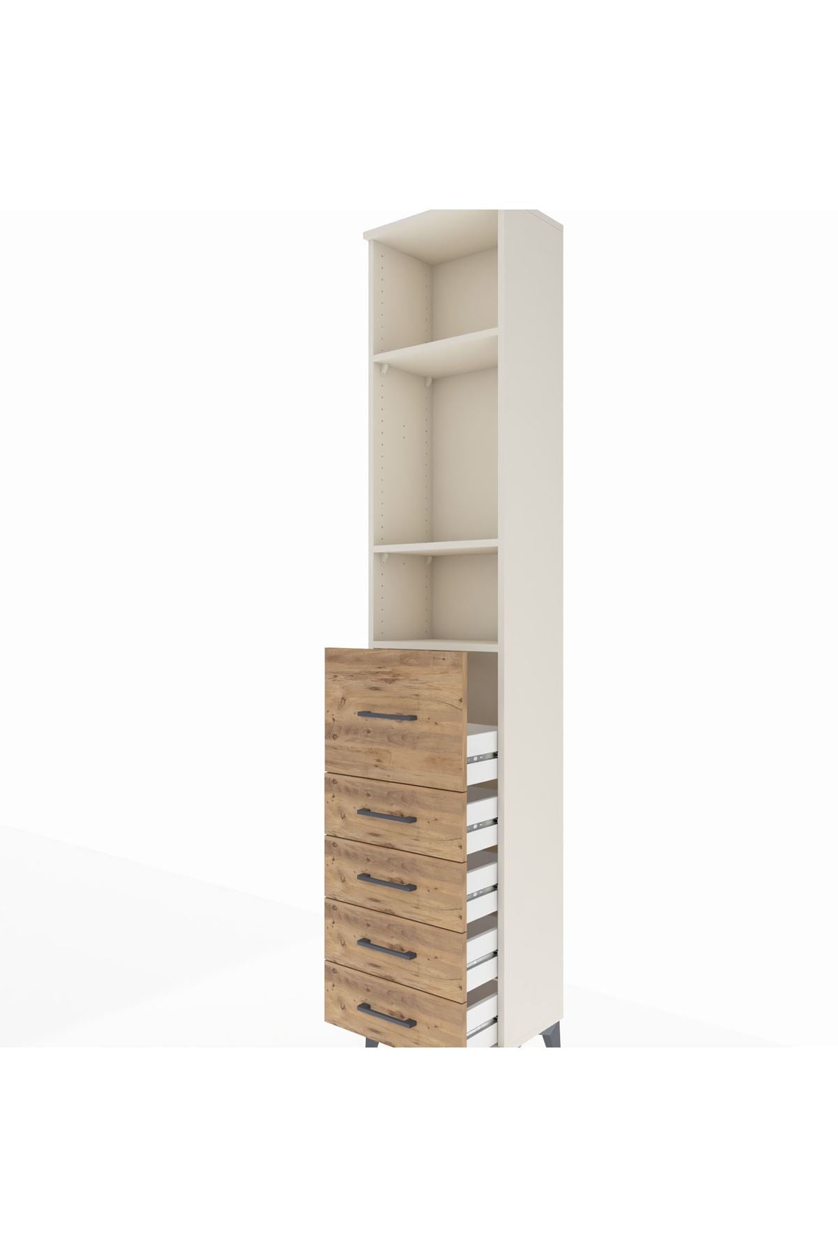 Arges Dolap 3 Raflı 5 Çekmeceli 44x30x221 - S28M120V3A