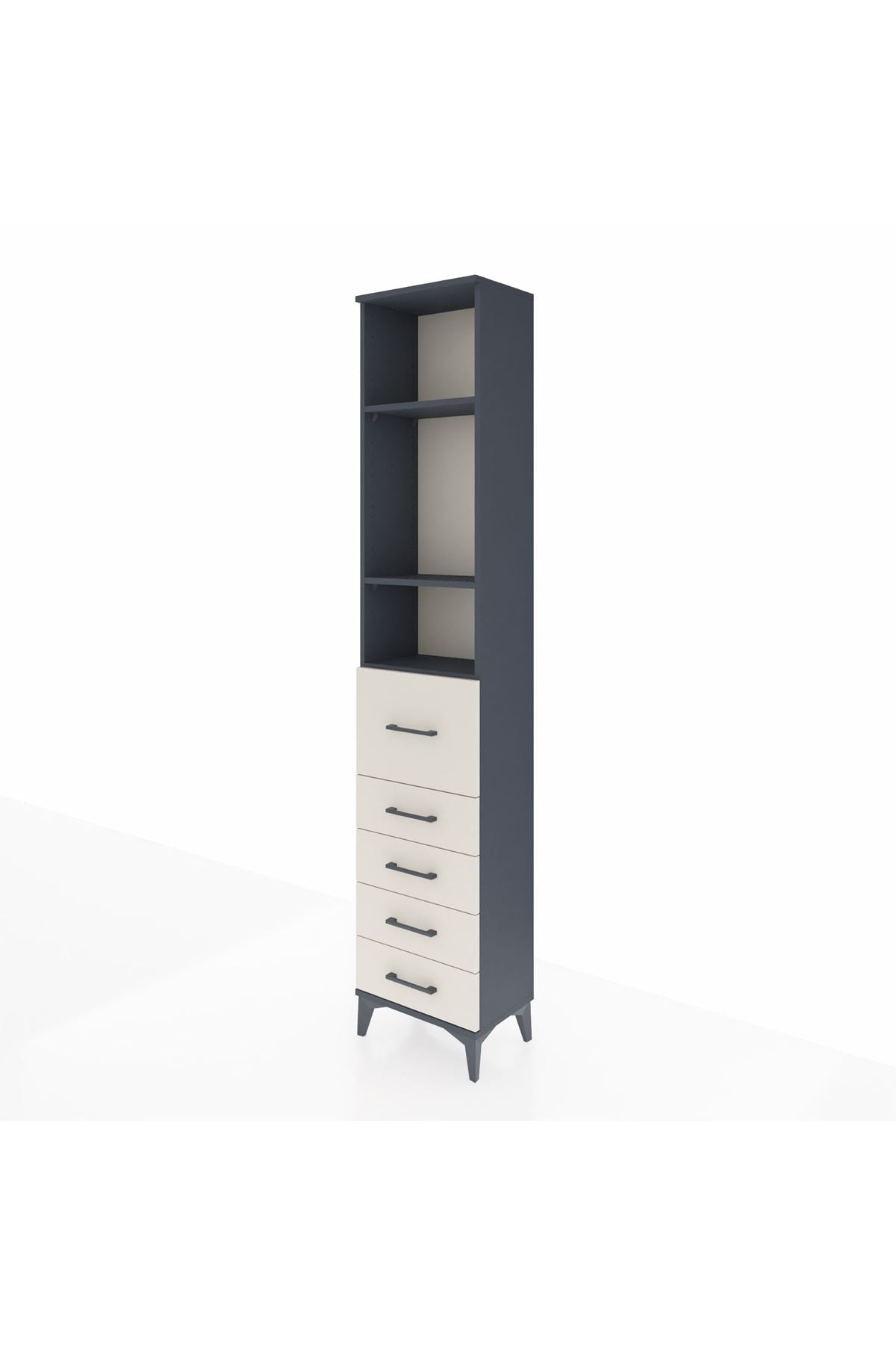 Arges Dolap 3 Raflı 5 Çekmeceli 44x30x221 - S28M120V4A