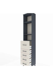 Arges Dolap 3 Raflı 5 Çekmeceli 44x30x221 - S28M120V4A
