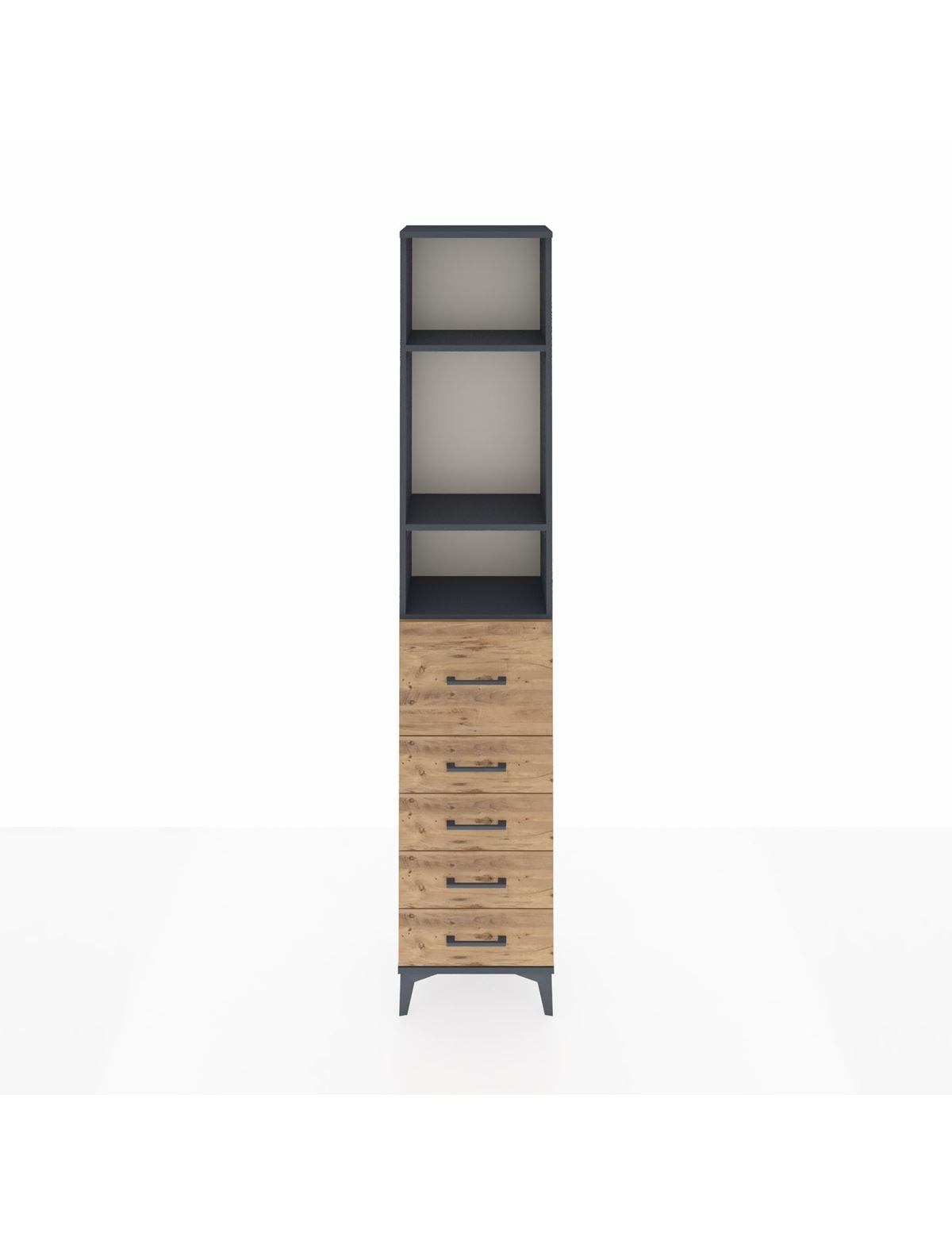 Arges Dolap 3 Raflı 5 Çekmeceli 44x30x221 - S28M120V6A