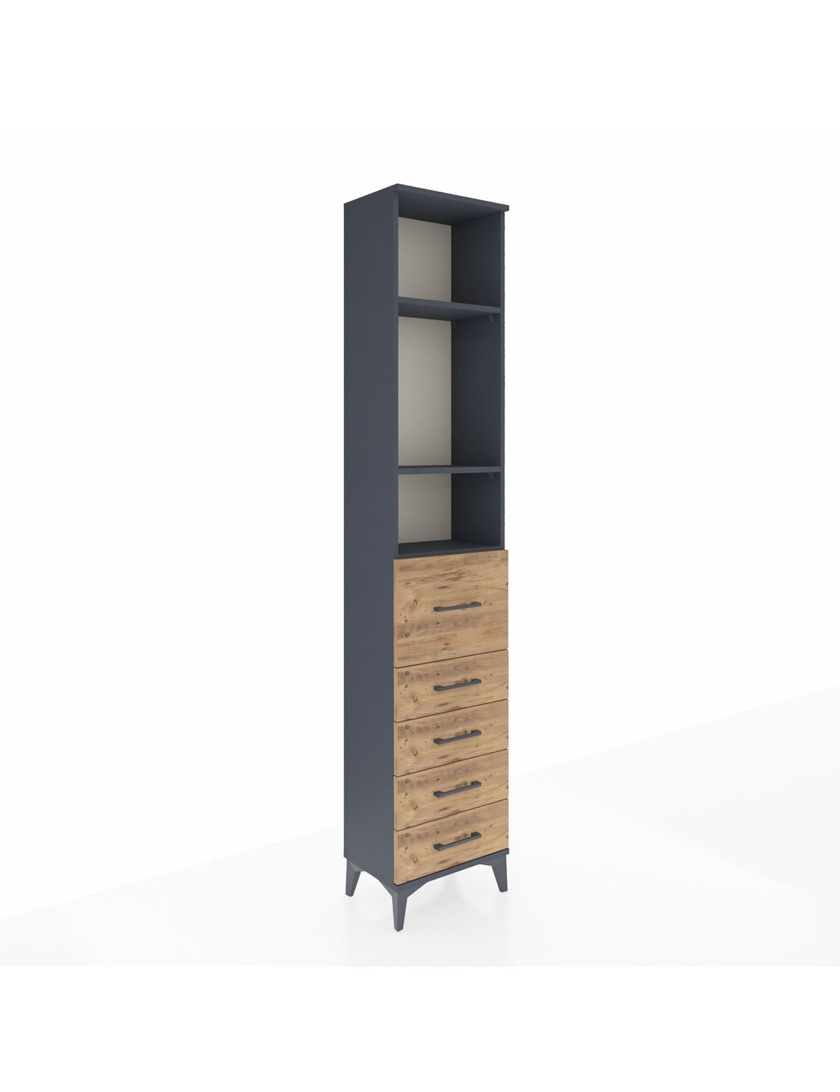 Arges Dolap 3 Raflı 5 Çekmeceli 44x30x221 - S28M120V6A