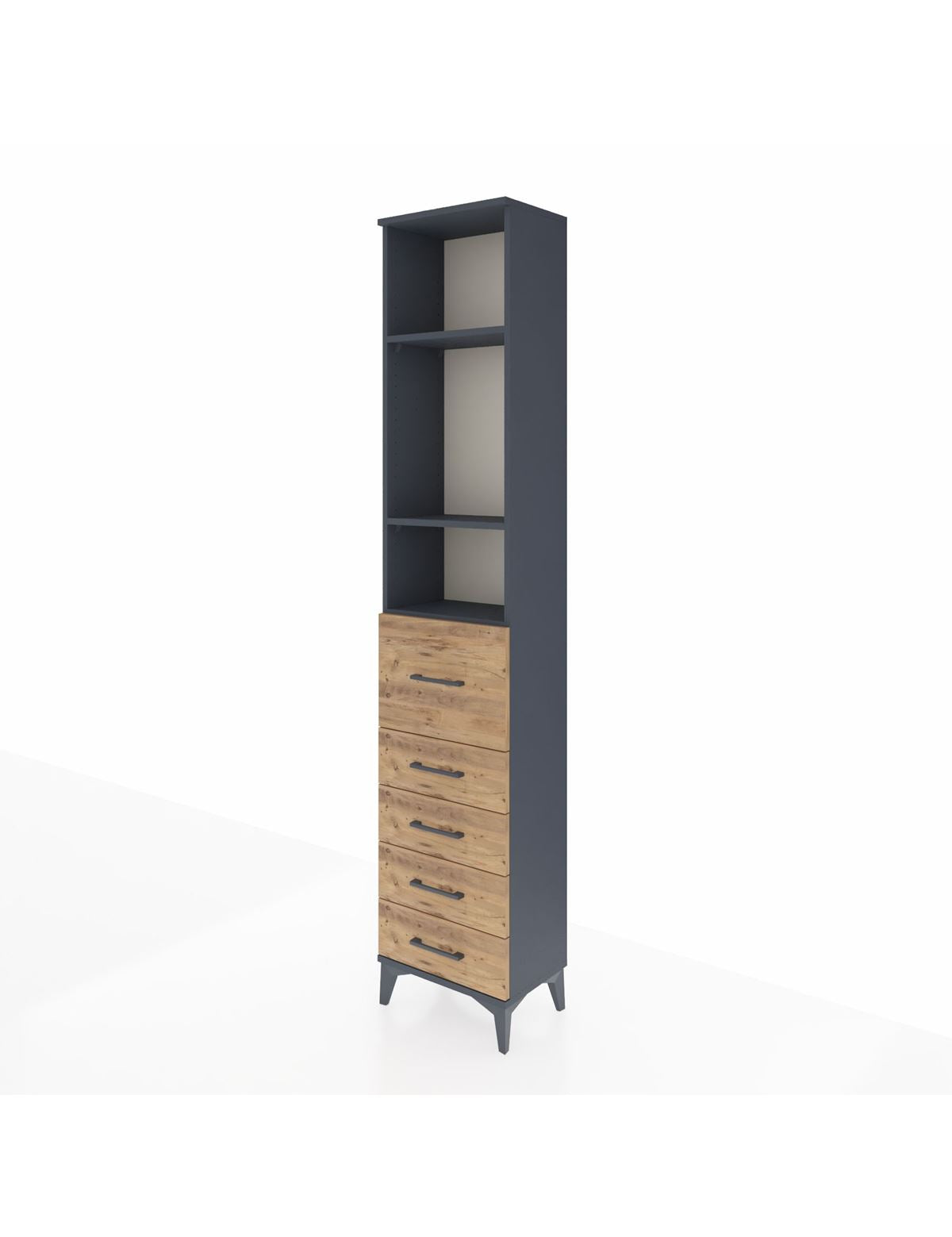 Arges Dolap 3 Raflı 5 Çekmeceli 44x30x221 - S28M120V6A