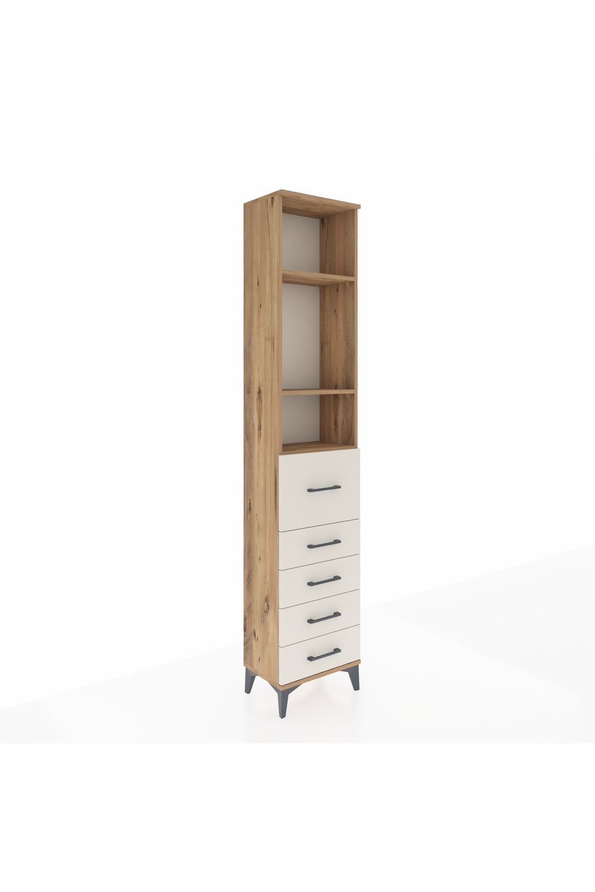 Arges Dolap 3 Raflı 5 Çekmeceli 44x30x221 - S28M120V7A