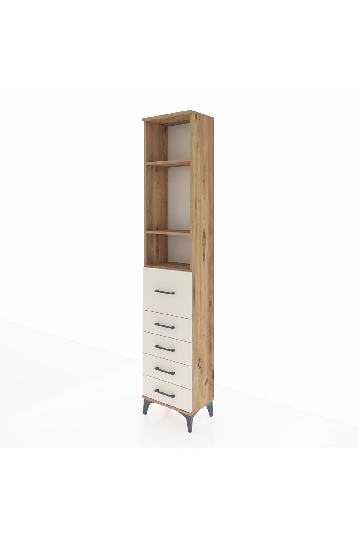 Arges Dolap 3 Raflı 5 Çekmeceli 44x30x221 - S28M120V7A