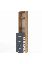 Arges Dolap 3 Raflı 5 Çekmeceli 44x30x221 - S28M120V8A