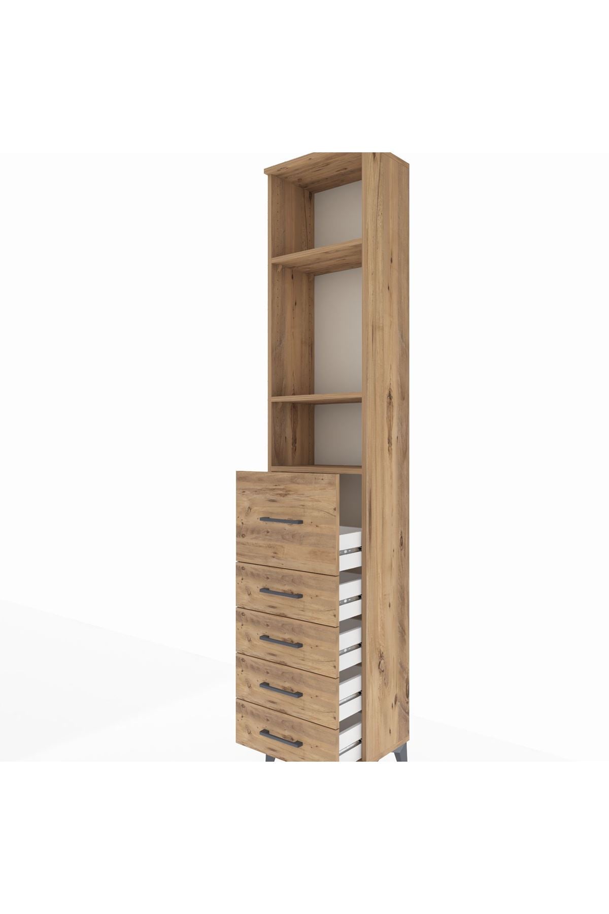Arges Dolap 3 Raflı 5 Çekmeceli 44x30x221 - S28M120V9A