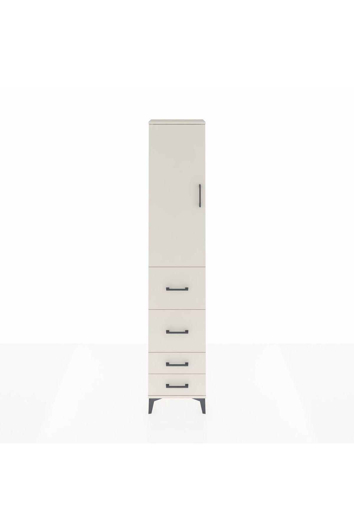 Arges Dolap 2 Raflı 4 Çekmeceli Tek Askılı 44x30x221 - S28M121V1A