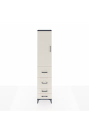 Arges Dolap 2 Raflı 4 Çekmeceli Tek Askılı 44x30x221 - S28M121V4A