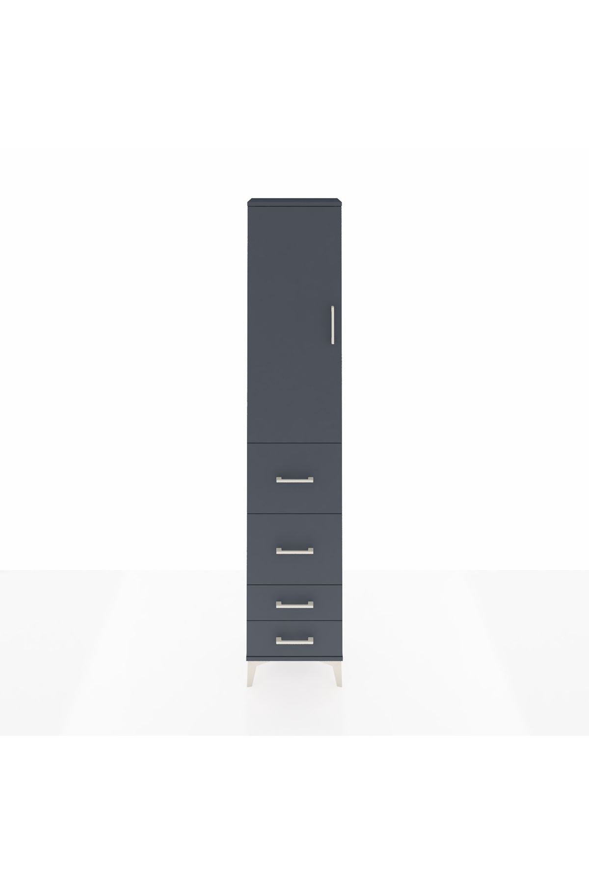 Arges Dolap 2 Raflı 4 Çekmeceli Tek Askılı 44x30x221 - S28M121V5A