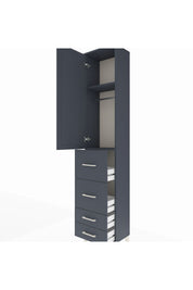 Arges Dolap 2 Raflı 4 Çekmeceli Tek Askılı 44x30x221 - S28M121V5A