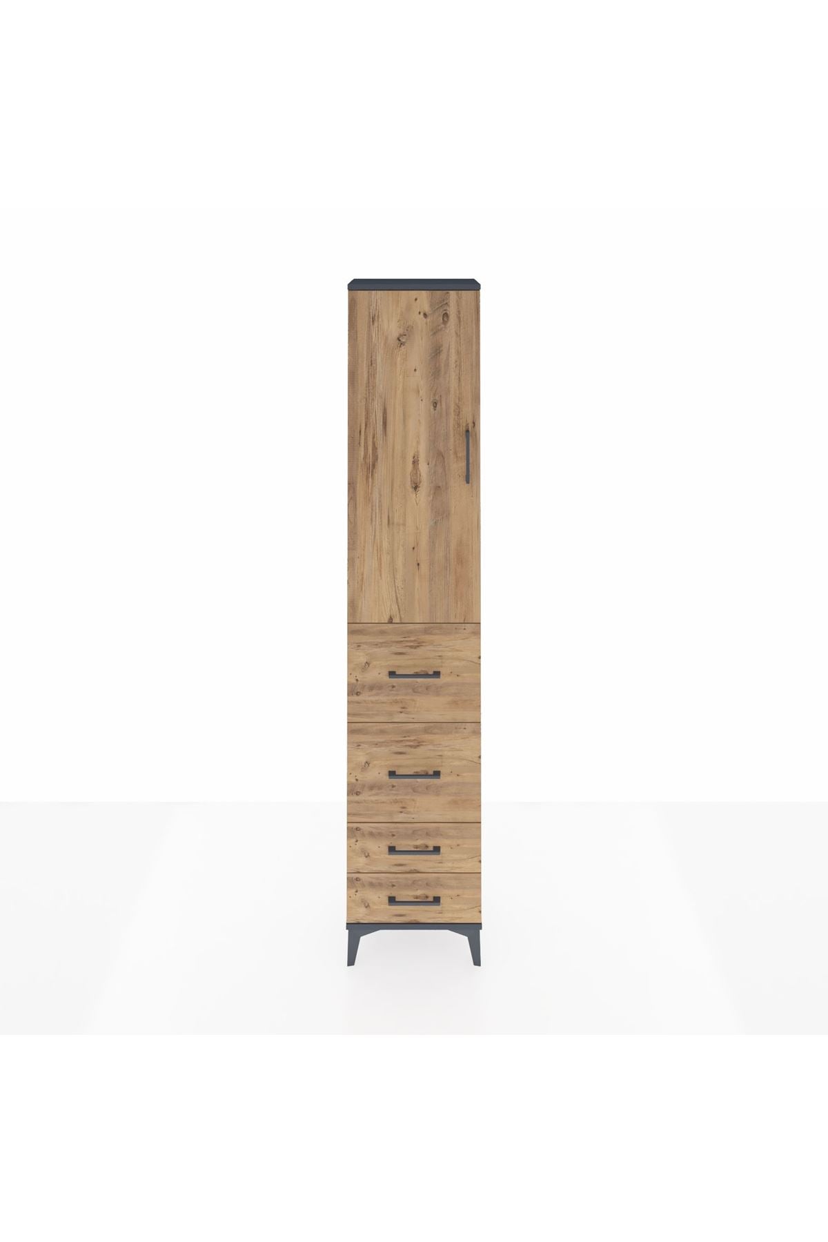 Arges Dolap 2 Raflı 4 Çekmeceli Tek Askılı 44x30x221 - S28M121V6A