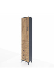 Arges Dolap 2 Raflı 4 Çekmeceli Tek Askılı 44x30x221 - S28M121V6A