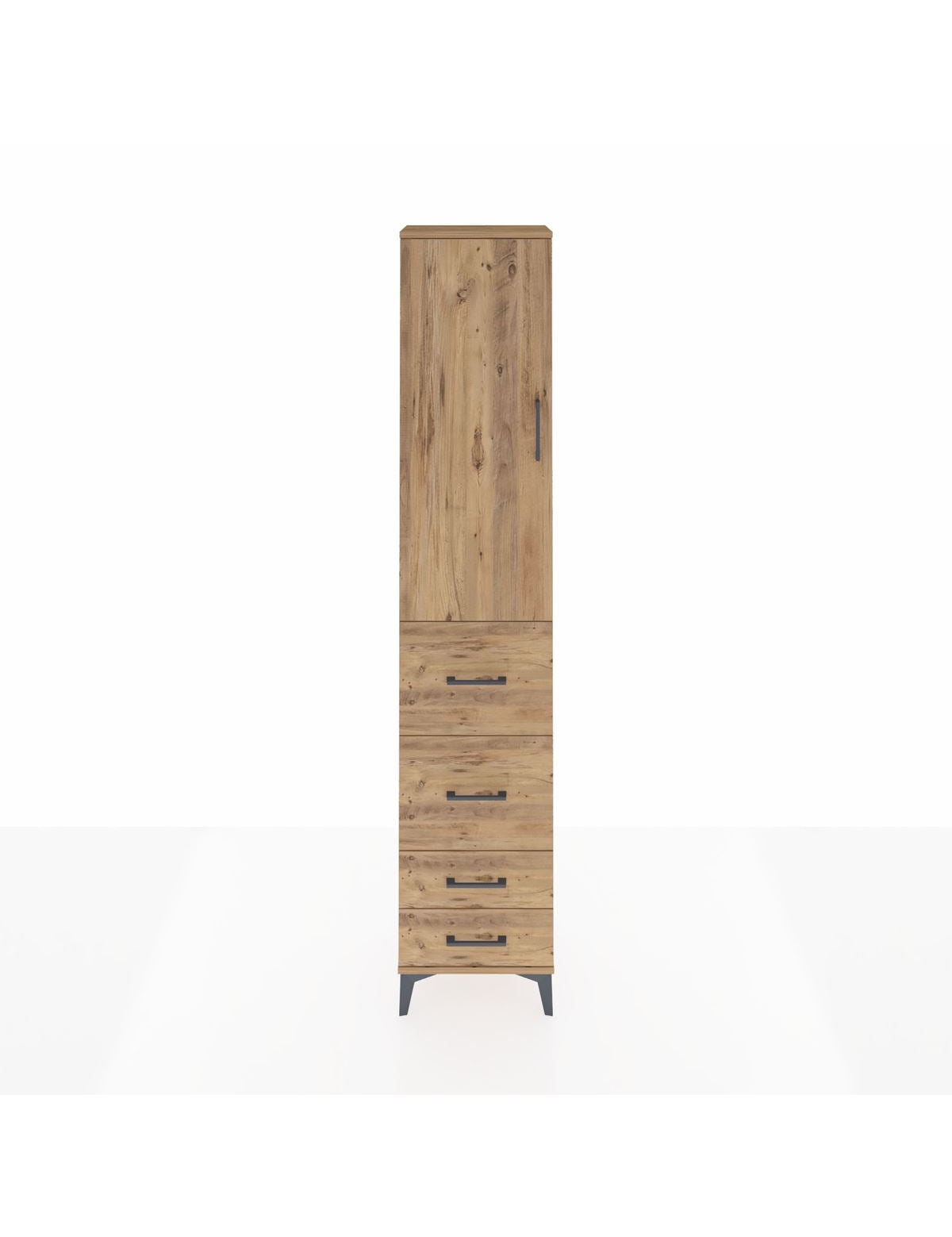 Arges Dolap 2 Raflı 4 Çekmeceli Tek Askılı 44x30x221 - S28M121V9A