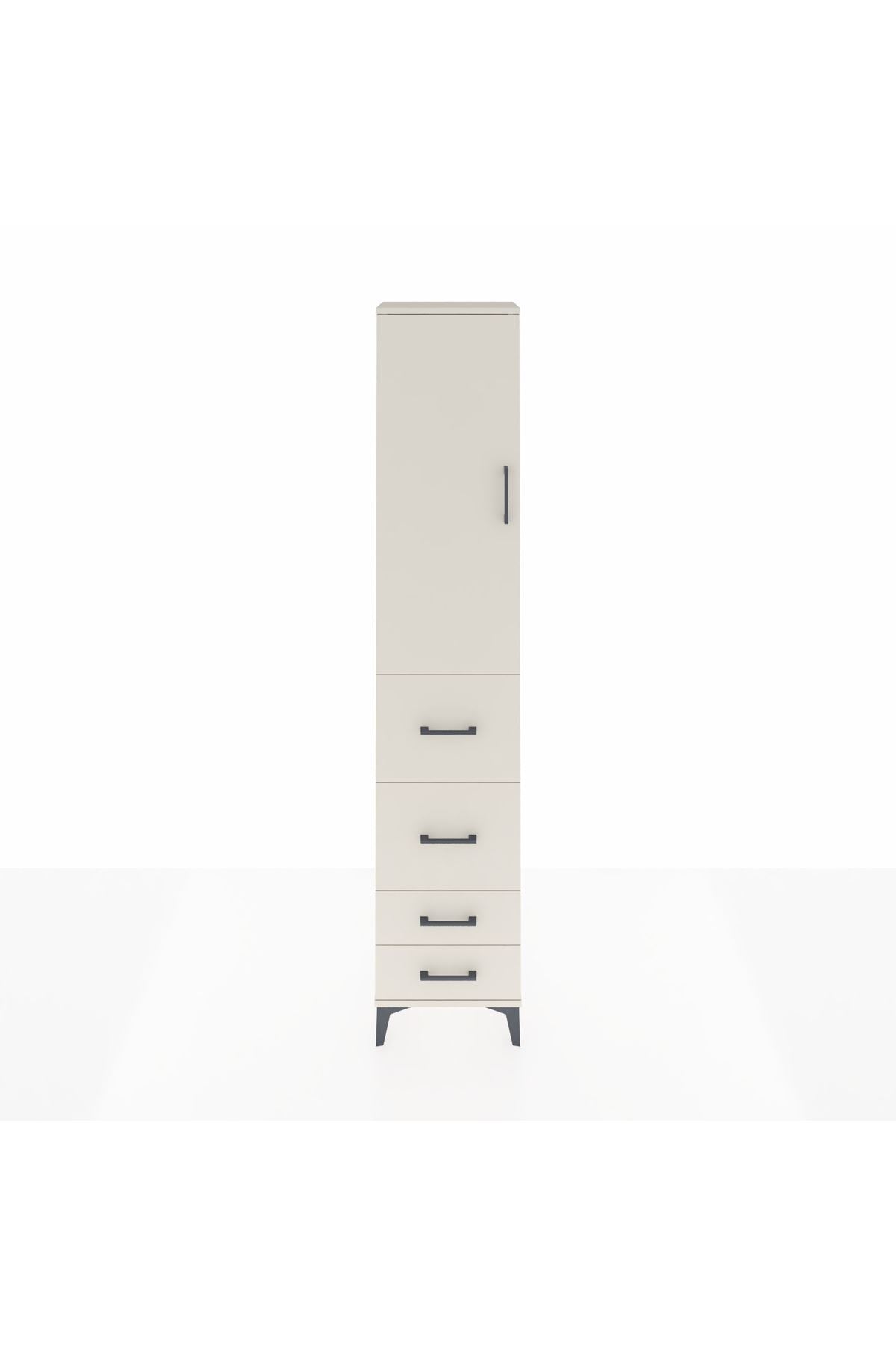 Arges Dolap 3 Raflı 4 Çekmeceli Tek Kapaklı 44x30x221 - S28M122V1A