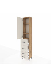 Arges Dolap 3 Raflı 4 Çekmeceli Tek Kapaklı 44x30x221 - S28M122V7A