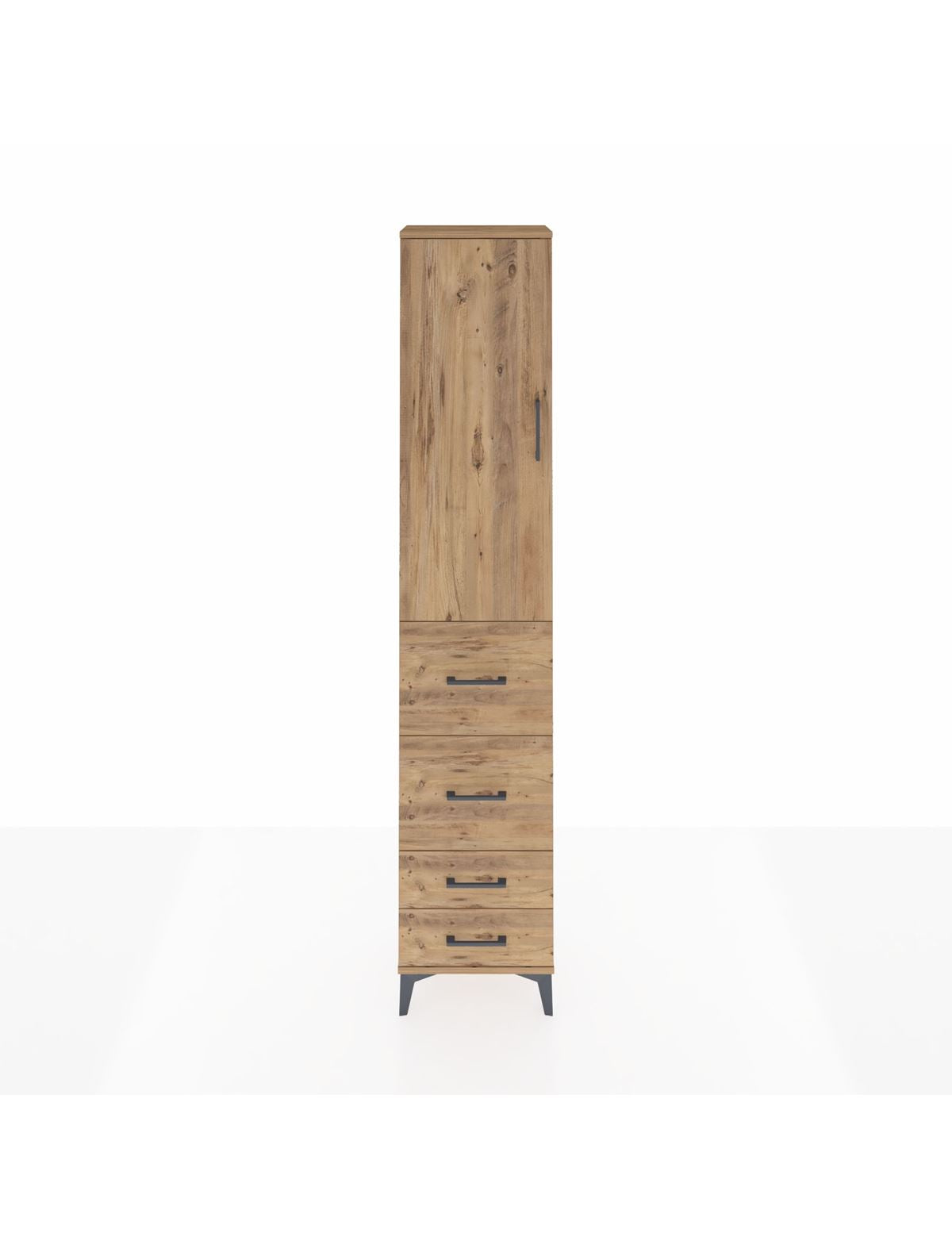 Arges Dolap 3 Raflı 4 Çekmeceli Tek Kapaklı 44x30x221 - S28M122V9A