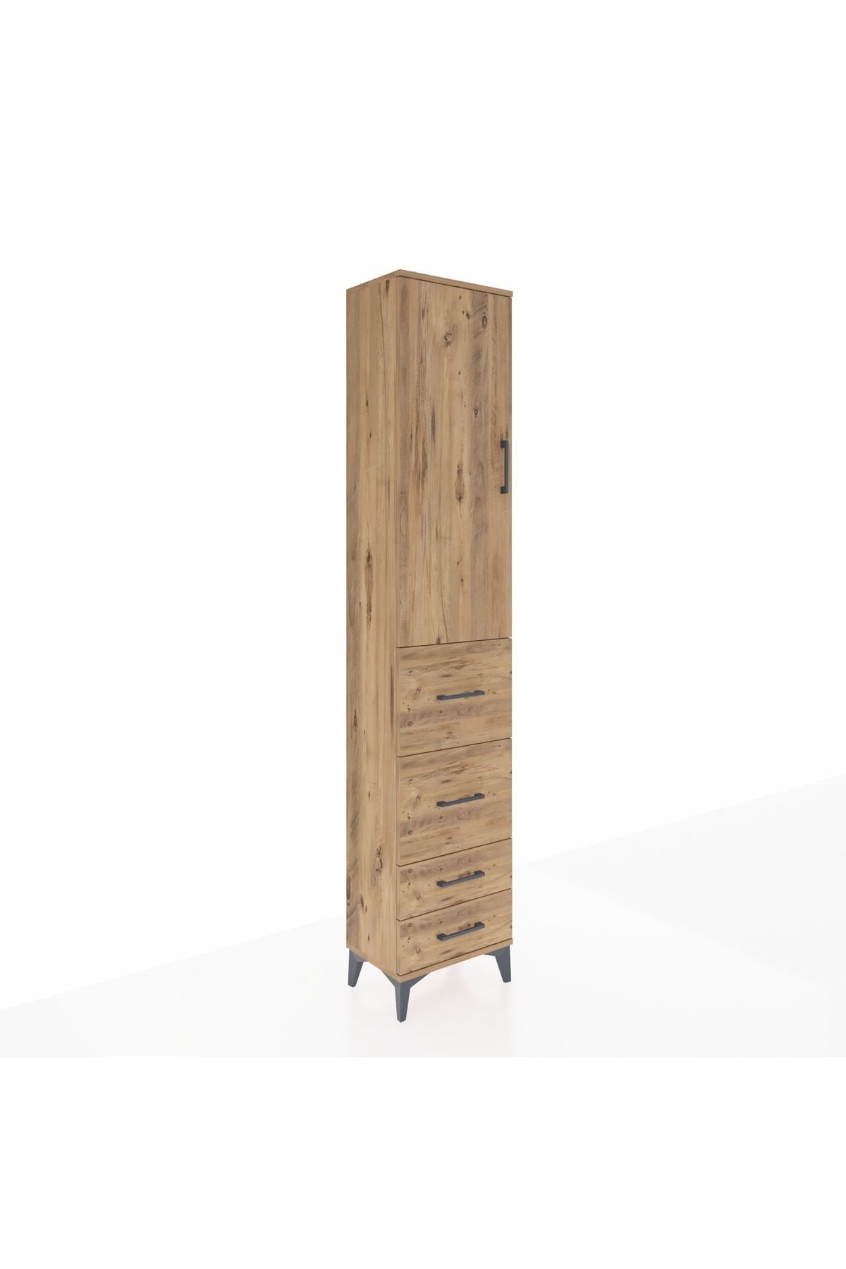 Arges Dolap 3 Raflı 4 Çekmeceli Tek Kapaklı 44x30x221 - S28M122V9A
