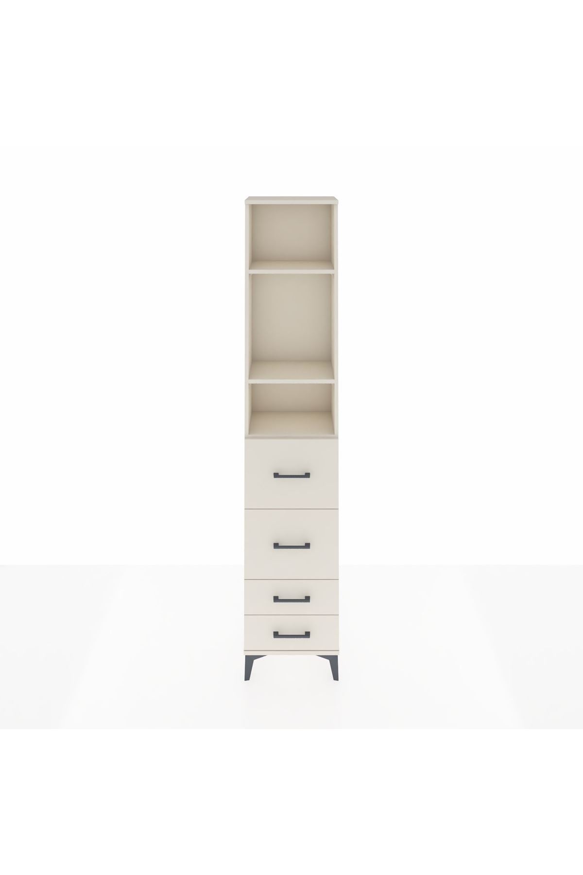 Arges Dolap 3 Raflı 4 Çekmeceli 44x30x221 - S28M123V1A