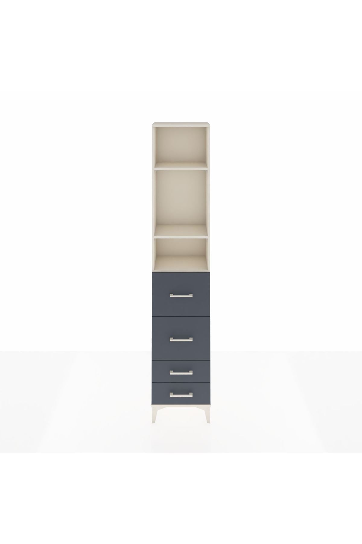Arges Dolap 3 Raflı 4 Çekmeceli 44x30x221 - S28M123V2A