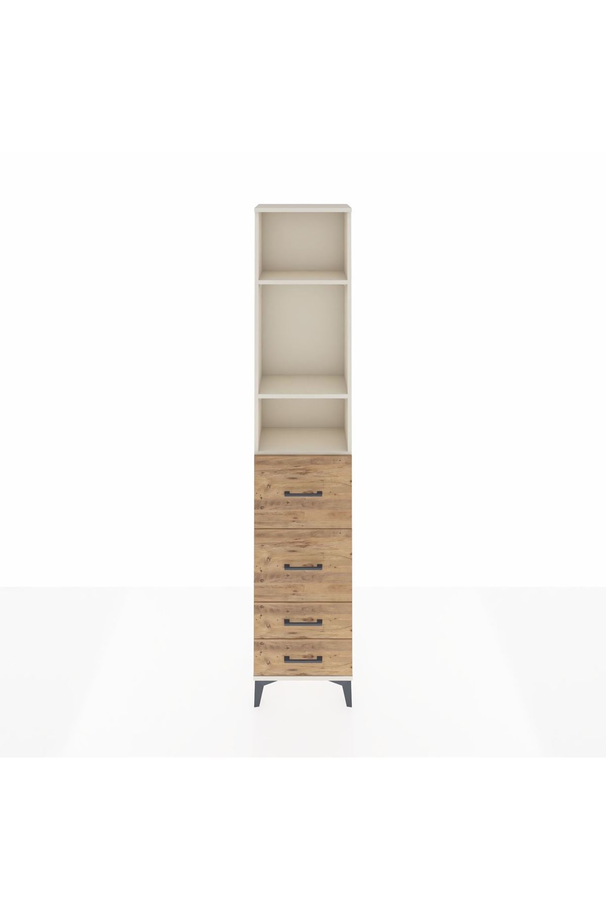Arges Dolap 3 Raflı 4 Çekmeceli 44x30x221 - S28M123V3A