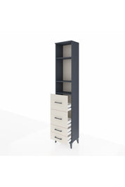 Arges Dolap 3 Raflı 4 Çekmeceli 44x30x221 - S28M123V4A