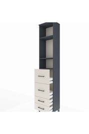 Arges Dolap 3 Raflı 4 Çekmeceli 44x30x221 - S28M123V4A
