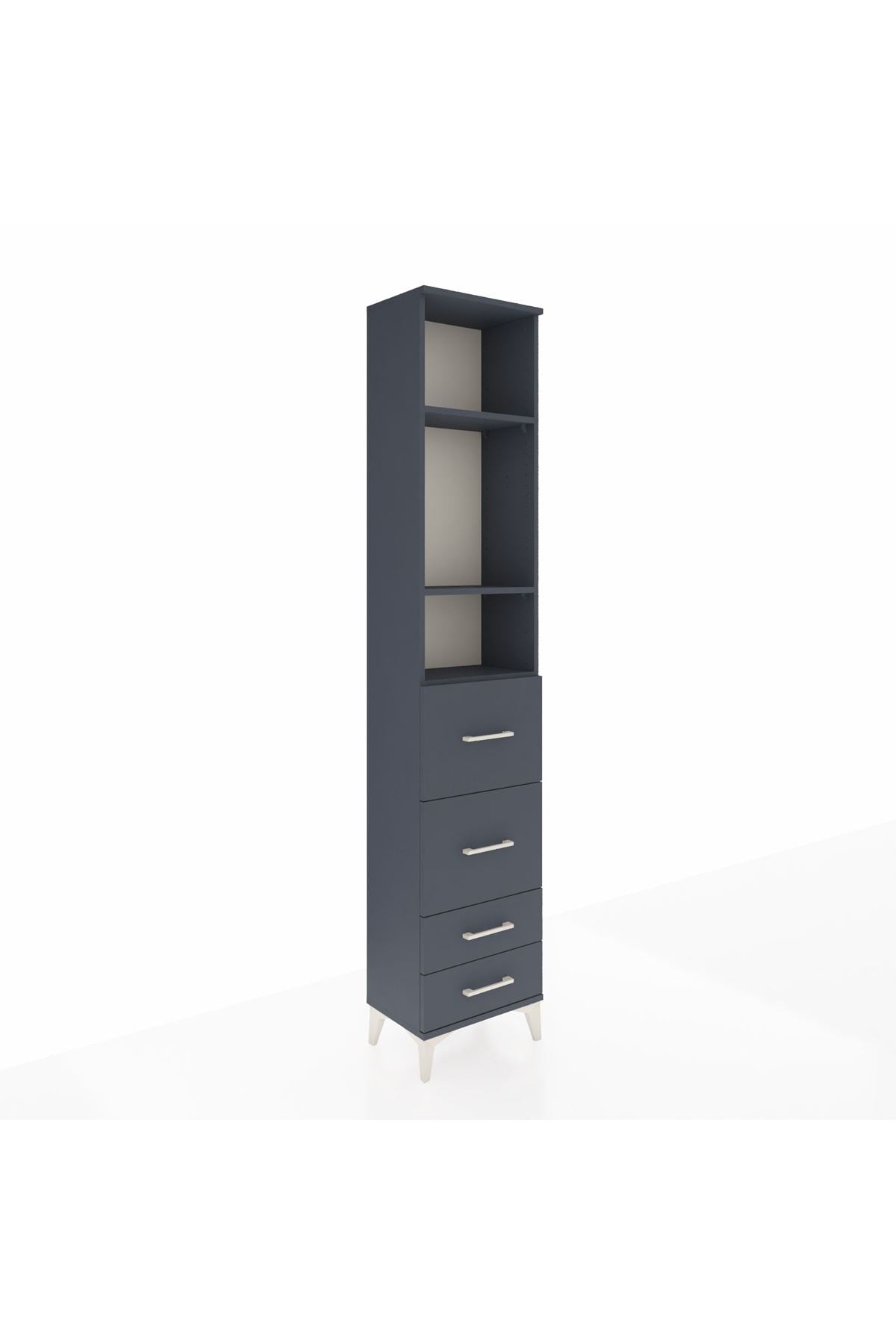 Arges Dolap 3 Raflı 4 Çekmeceli 44x30x221 - S28M123V5A