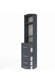 Arges Dolap 3 Raflı 4 Çekmeceli 44x30x221 - S28M123V5A