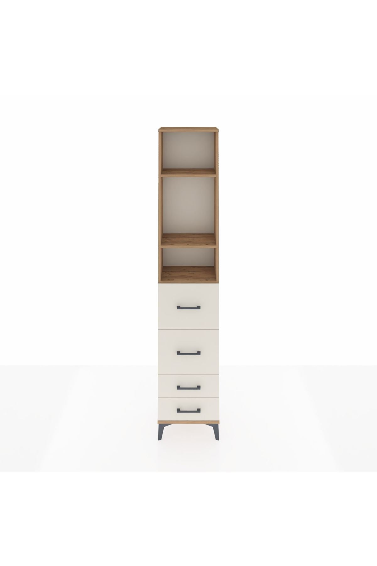 Arges Dolap 3 Raflı 4 Çekmeceli 44x30x221 - S28M123V7A