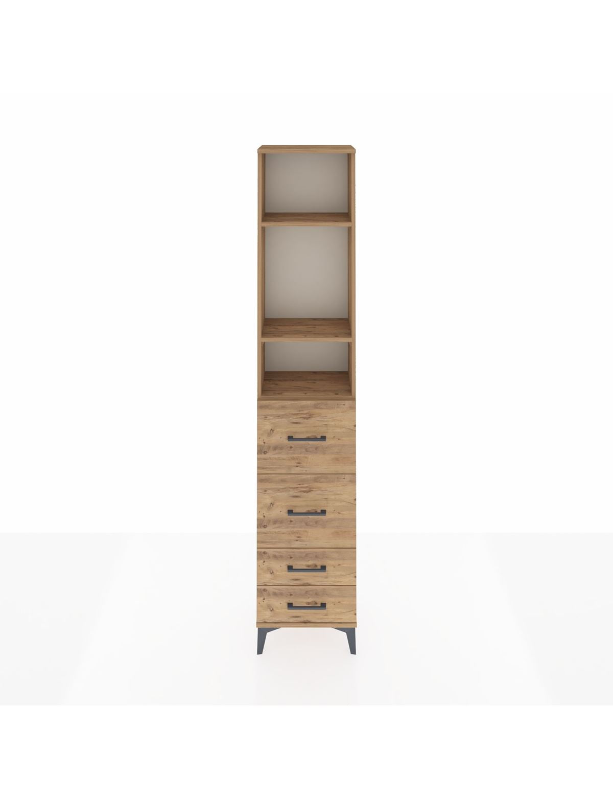 Arges Dolap 3 Raflı 4 Çekmeceli 44x30x221 - S28M123V9A