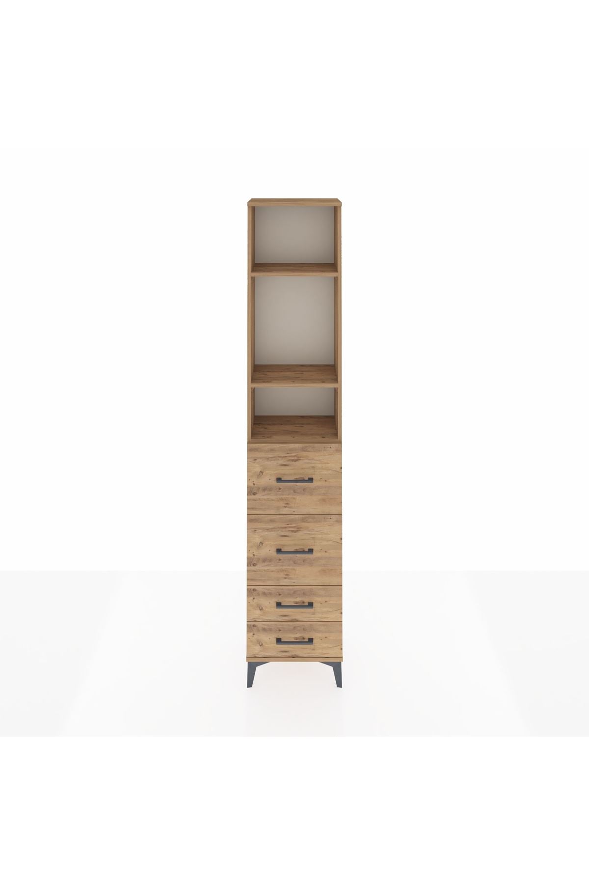 Arges Dolap 3 Raflı 4 Çekmeceli 44x30x221 - S28M123V9A