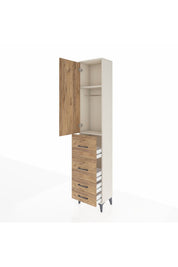Arges Dolap 2 Raflı 4 Çekmeceli Tek Askılı 44x30x221 - S28M124V3A