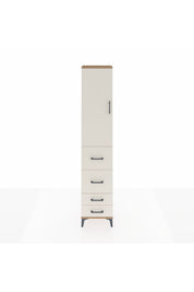 Arges Dolap 2 Raflı 4 Çekmeceli Tek Askılı 44x30x221 - S28M124V7A