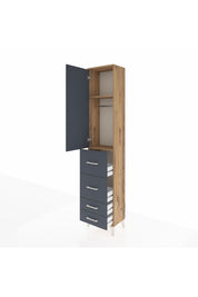 Arges Dolap 2 Raflı 4 Çekmeceli Tek Askılı 44x30x221 - S28M124V8A
