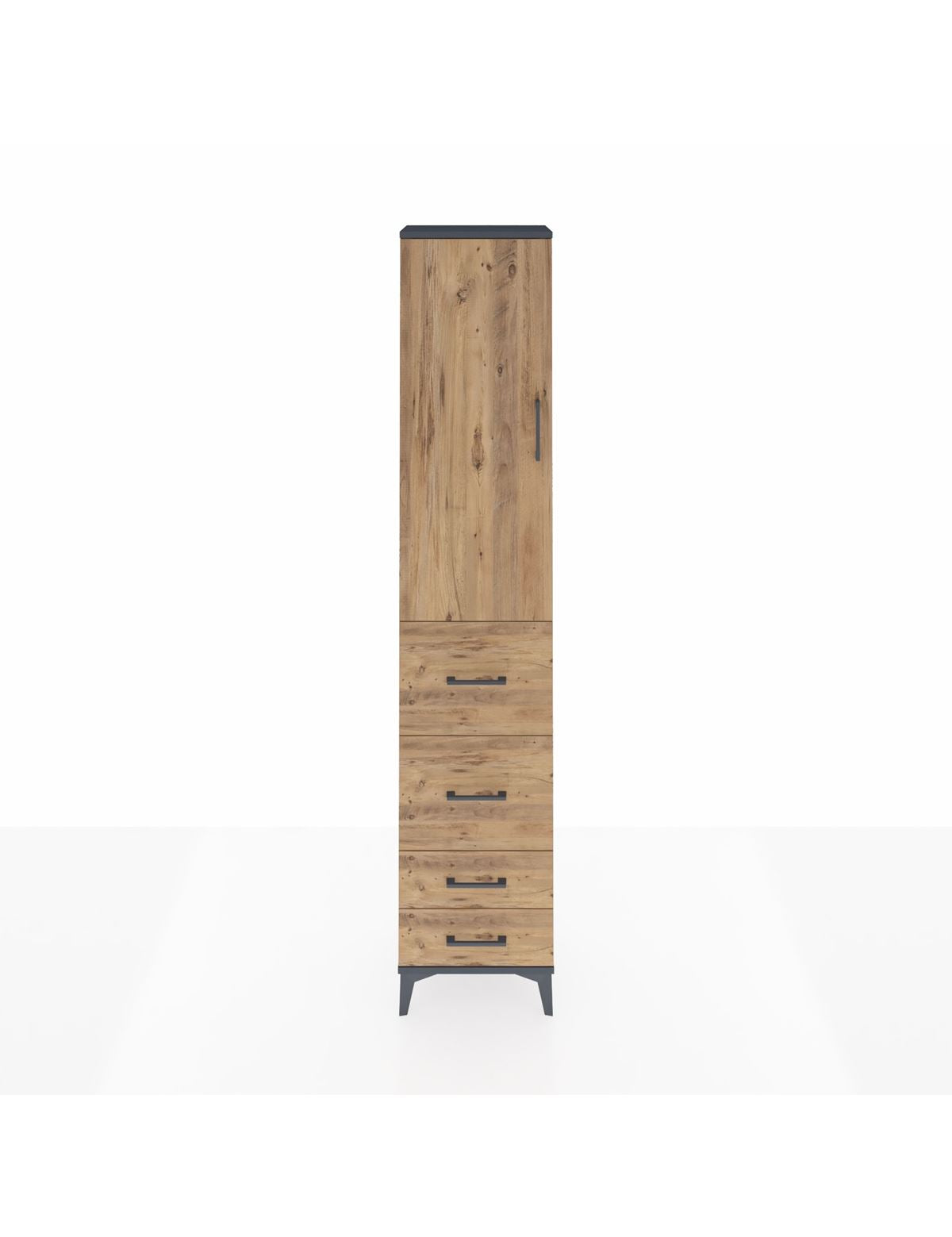 Arges Dolap 3 Raflı 4 Çekmeceli Tek Kapaklı 44x30x221 - S28M125V6A