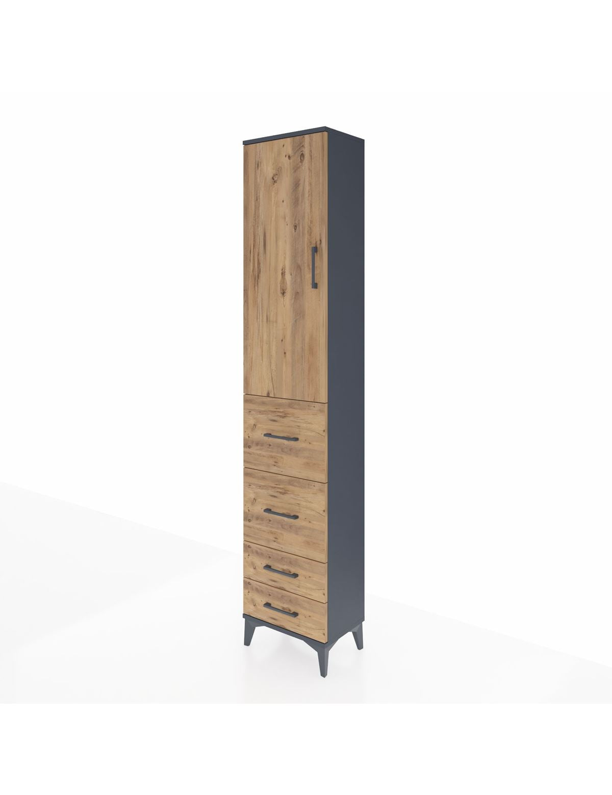 Arges Dolap 3 Raflı 4 Çekmeceli Tek Kapaklı 44x30x221 - S28M125V6A