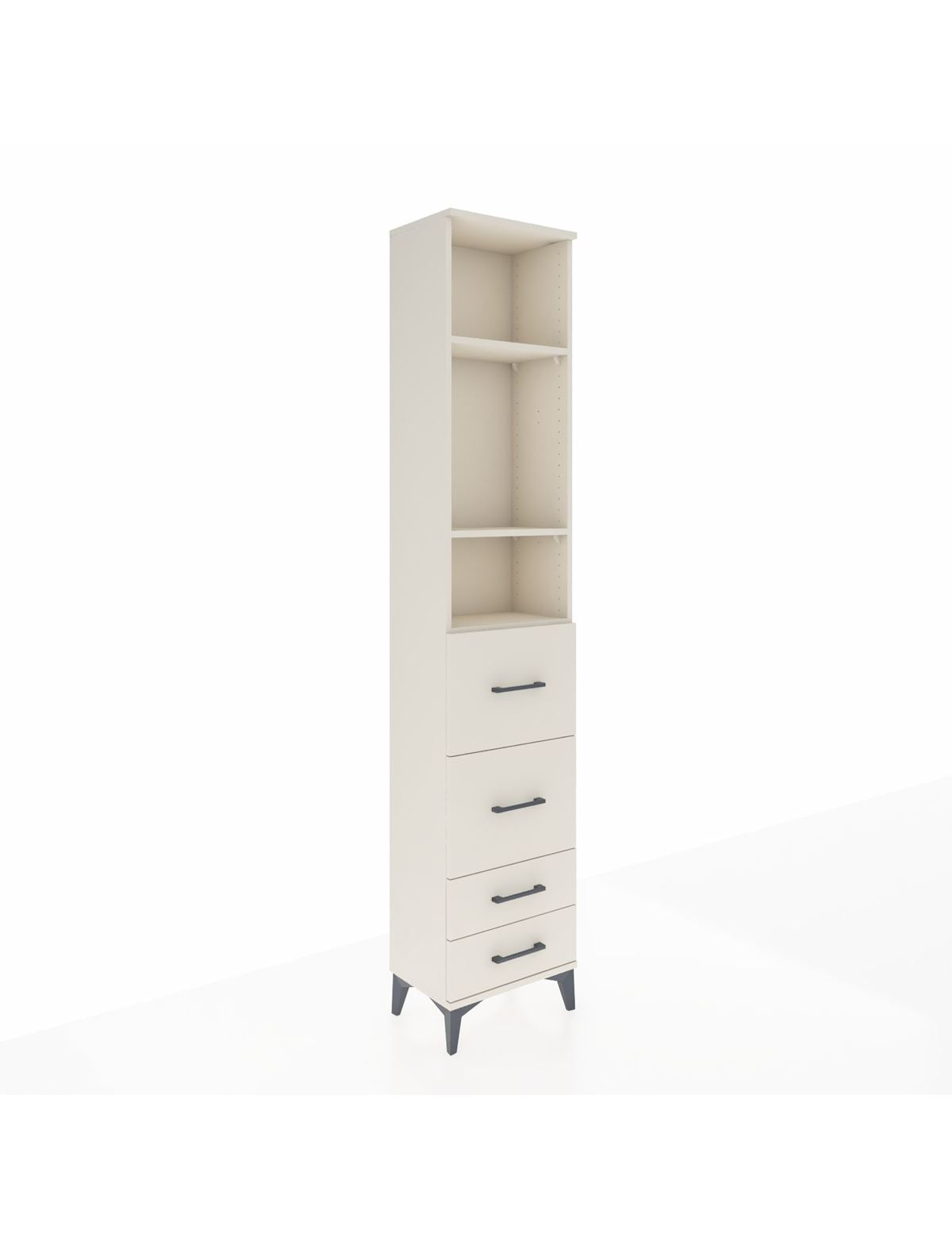 Arges Dolap 3 Raflı 4 Çekmeceli 44x30x221 - S28M126V1A