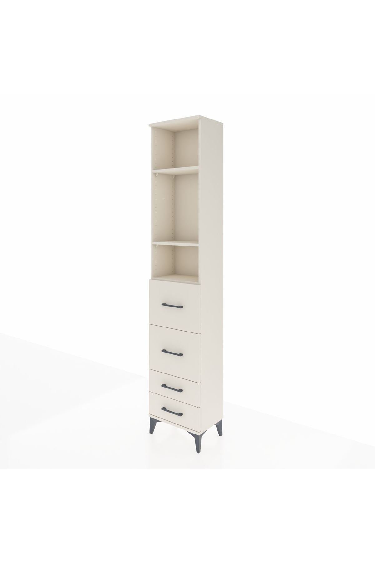 Arges Dolap 3 Raflı 4 Çekmeceli 44x30x221 - S28M126V1A