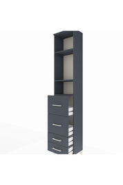 Arges Dolap 3 Raflı 4 Çekmeceli 44x30x221 - S28M126V5A