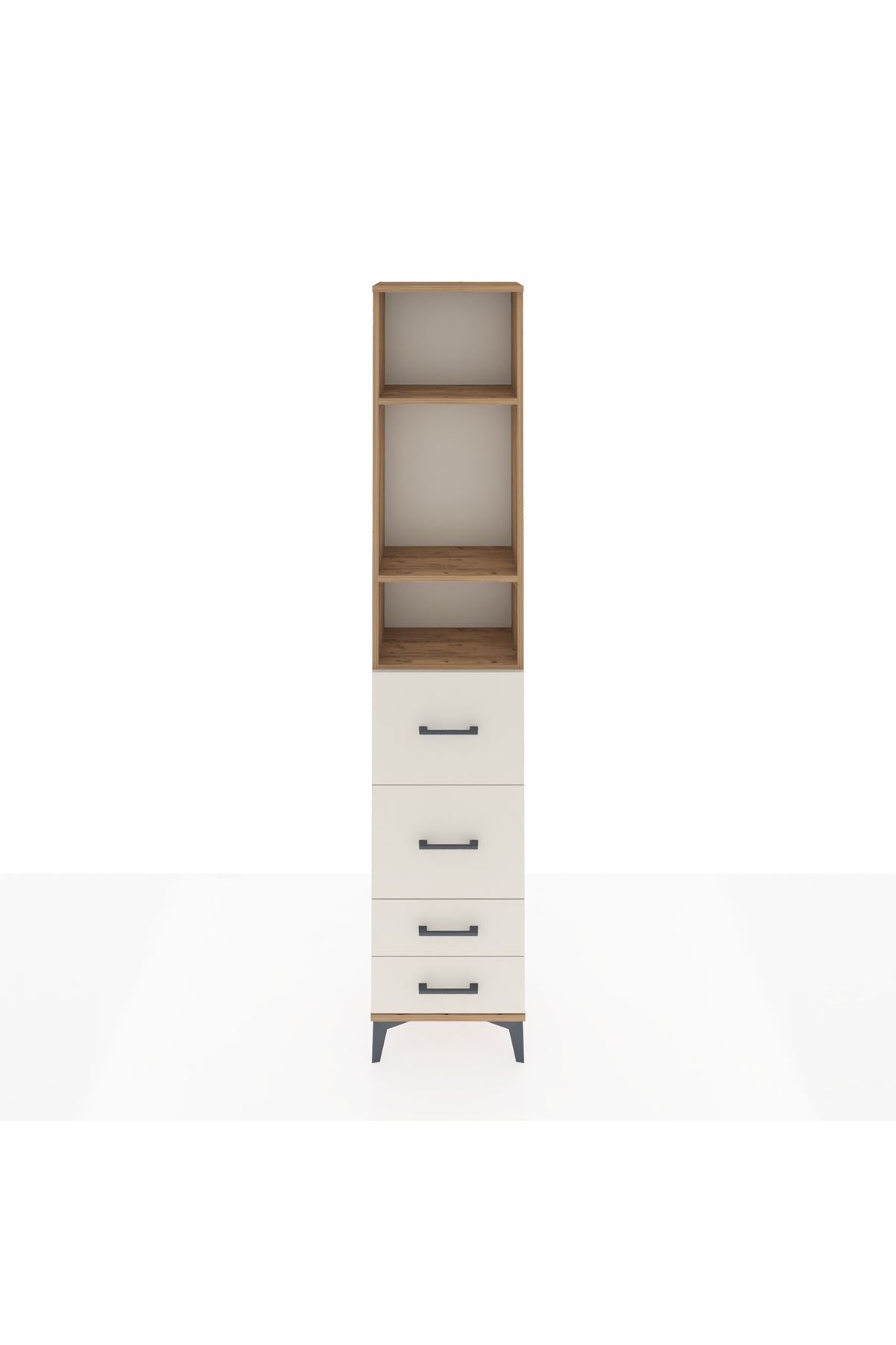 Arges Dolap 3 Raflı 4 Çekmeceli 44x30x221 - S28M126V7A